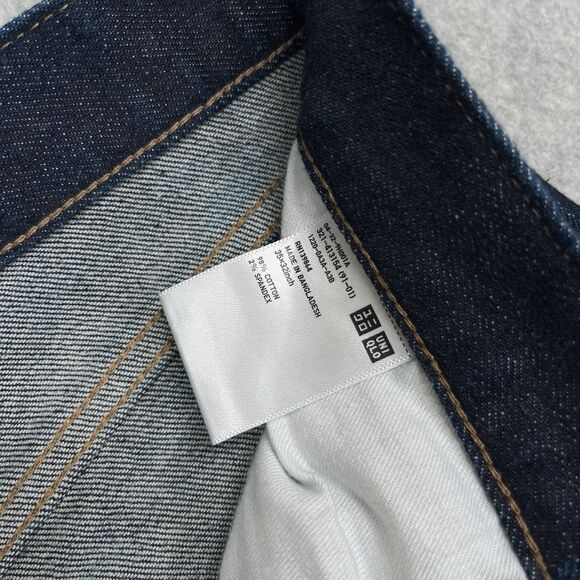 Uniqlo Jeans Mens 35 x 32 (34x31) Slim Straight Japanese Kaihara Selvedge Denim - Picture 11 of 14